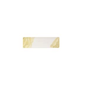 Plat rectangulaire Gold porcelaine vitrifiée 8,8 cm Tide Churchill