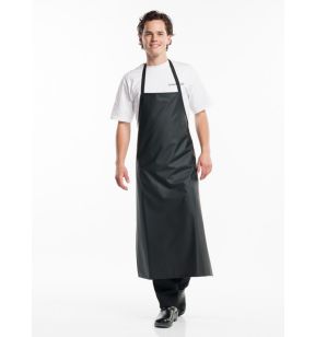 Tablier à bavette imperméable noir Taille unique Chaud Devant