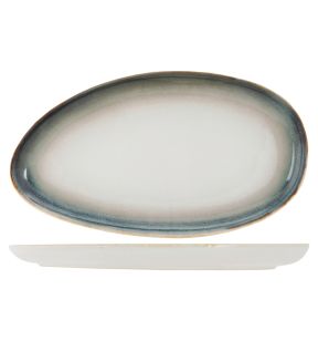 Assiette ovale blanc porcelaine 29x16 cm Akoya Proof