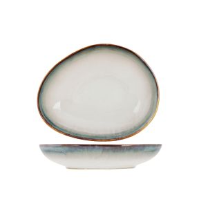 Assiette creuse ovale blanc porcelaine 24x20 cm Akoya Proof