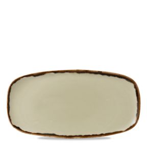 Plat bord rechthoekig beige verglaasd x15.3 Harvest Dudson