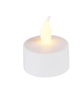 Bougie à led rond blanc Ø 4,7 cm 3,5 cm (12 pièces)