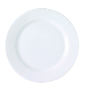 Assiette plate rond blanc porcelaine Ø 14 cm K