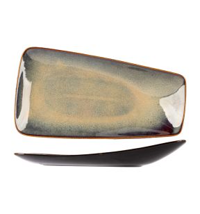 Plateau à bords incurvés noir porcelaine 29 cm Bogota Proof