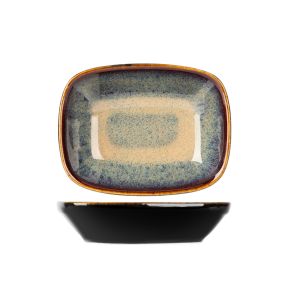 Coupelle rectangulaire noir porcelaine 10 cm Bogota Proof