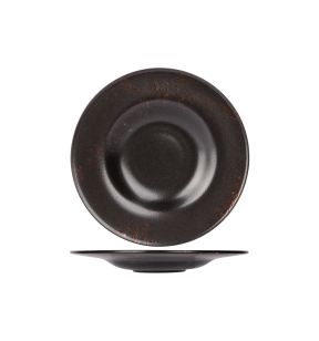 Assiette de présentation rond noir porcelaine Ø 30 cm Etna Proof