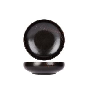 Assiette creuse rond noir porcelaine Ø 19 cm Etna Proof