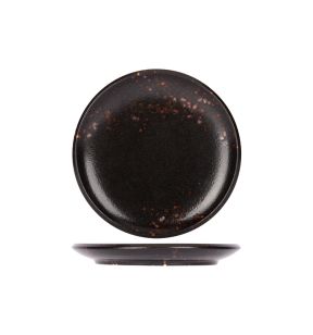 Assiette à pain rond noir porcelaine Ø 15 cm Etna Proof