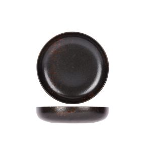 Assiette creuse rond noir porcelaine Ø 16 cm Etna Proof