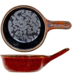 Coupelle mini poêle brun porcelaine Ø 10 cm Elements Maroon Proof