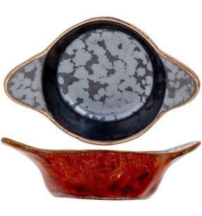 Coupelle cocotte brun porcelaine Ø 10 cm Elements Maroon Proof