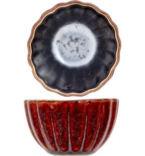 Coupelle rond brun porcelaine Ø 7 cm Elements Maroon Proof