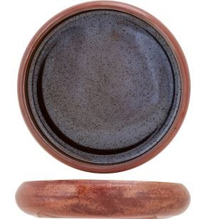 Assiette rond brun porcelaine Ø 22 cm Elements Maroon Proof