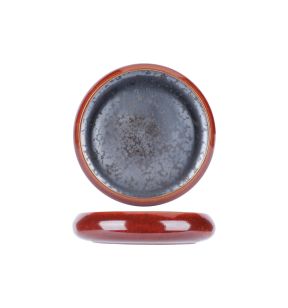 Assiette rond brun porcelaine Ø 17 cm Elements Maroon Proof