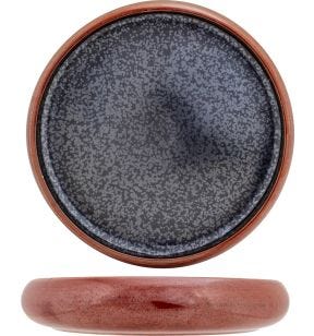 Assiette rond brun porcelaine Ø 24 cm Elements Maroon Proof