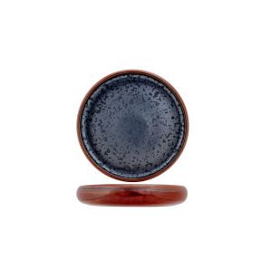 Assiette rond brun porcelaine Ø 28 cm Elements Maroon Proof