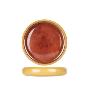 Assiette rond jaune porcelaine Ø 24 cm Elements Mustard Proof