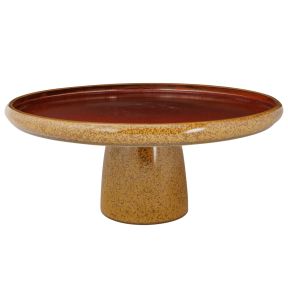 Plateau surélevé rond jaune porcelaine Ø 29 cm Elements Mustard Proof