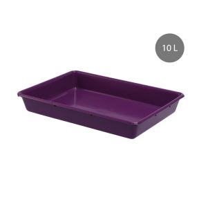 Bak voor vervoer Zonder deksel rood plastic x38.5 10 L vaste bodem volle wanden Gilac