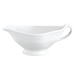Saucière blanc porcelaine culinaire 20,5 cm Plisse Pillivuyt
