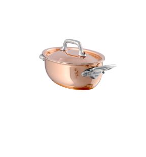 Cocotte avec couvercle cuivre inox Sans revêtement Avec couvercle Ø 12 cm 12 cm x 4,5 cm 0,3 L M'minis Mauviel