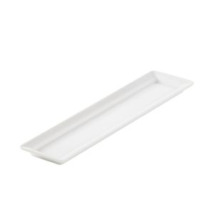 Plat bord rechthoekig wit culinair x13 Time Square Revol