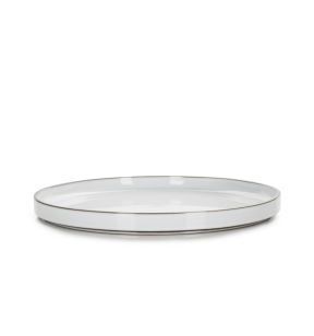 Assiette plate rond blanc cumulus porcelaine culinaire Ø 28 cm  Caractère Revol