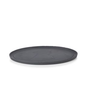 Assiette plate ovale noir porcelaine culinaire 35x22,9 cm Basalt Revol