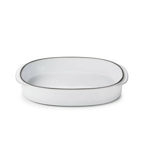 Plat ovale blanc porcelaine culinaire 34 cm  Caractère Revol
