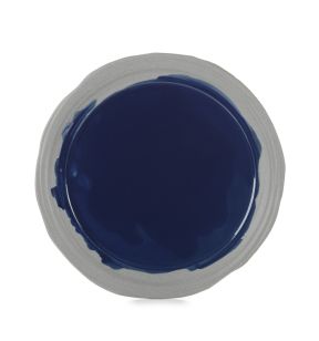 Assiette plate rond bleu porcelaine culinaire Ø 28,5 cm No.w Revol