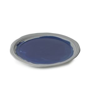 Assiette plate rond bleu porcelaine culinaire Ø 26 cm No.w Revol