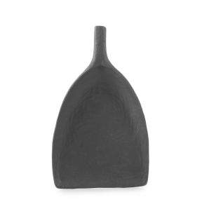 Assiette pelle Noir brut porcelaine culinaire 18,5x14,5 cm Yli Revol
