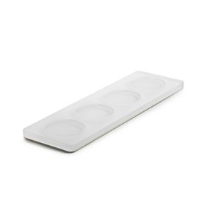 Dienblad met voeten Nacryl® wit xx1 Mealplak Revol