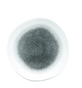 Assiette rond noir porcelaine vitrifiée Ø 26,4 cm Raku Churchill