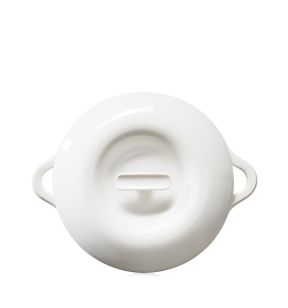 Cocotte avec couvercle rond Blanc albâtre porcelaine culinaire Ø 22 cm Bombance Revol