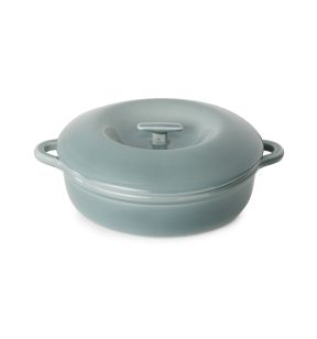 Cocotte avec couvercle pour induction rond Gris nuage porcelaine culinaire Ø 31 cm Bombance Revol