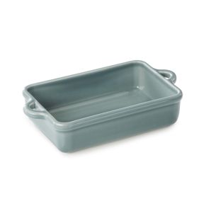 Plat à gratin rectangulaire Gris nuage porcelaine culinaire 18,5x12,5 cm Bombance Revol