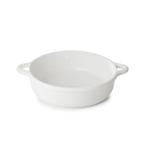 Plat à gratin rond Blanc albâtre porcelaine culinaire Ø 31 cm Bombance Revol