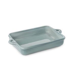 Plat à gratin rectangulaire Gris nuage porcelaine culinaire 34x25 cm Bombance Revol