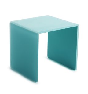 Plateau avec pieds résine Nacryl® bleu 20x20x20,5 cm Mealplak Revol