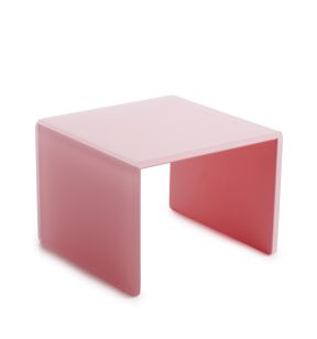 Plateau avec pieds résine Nacryl® rose 20x20x15,5 cm Mealplak Revol