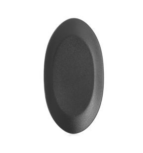 Assiette coupe à fond plat ovale effet fonte porcelaine culinaire 25x13,3 cm Equinoxe Revol