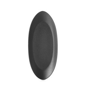 Assiette coupe à fond plat ovale effet fonte porcelaine culinaire 36x16 cm Equinoxe Revol