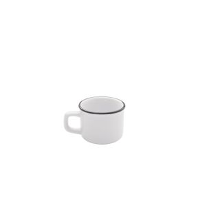 Tasse à expresso rond blanc grès émaillé 6 cl Ø 5,5 cm Bistrot Pro.mundi