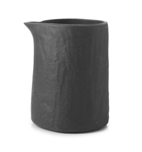 Crémier irrégulier Noir brut porcelaine culinaire 15 cl Ø 7 cm Yli Revol