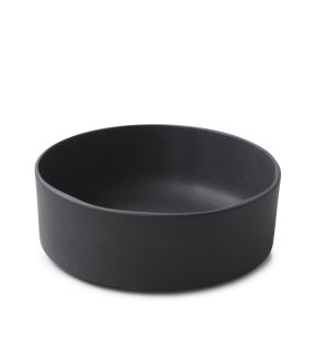 Assiette à bord droit rond noir porcelaine culinaire Ø 14 cm  Caractère Revol