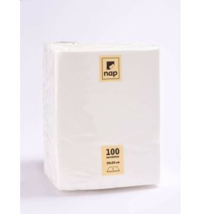 Serviette blanc ouate de cellulose 39x30 cm (100 pièces)