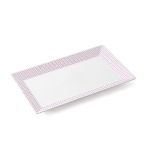 Plat de présentation rectangulaire Vichy en mélamine 26x16x2 cm Plastorex