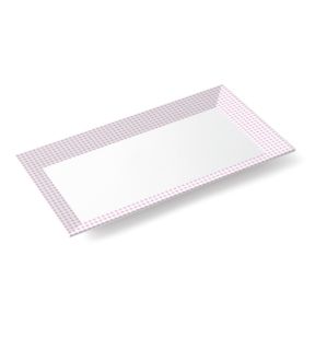Plat de présentation rectangulaire Vichy en mélamine 30x16x2 cm Plastorex