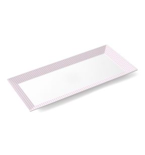 Plat de présentation rectangulaire Vichy en mélamine 35x16x2 cm Plastorex